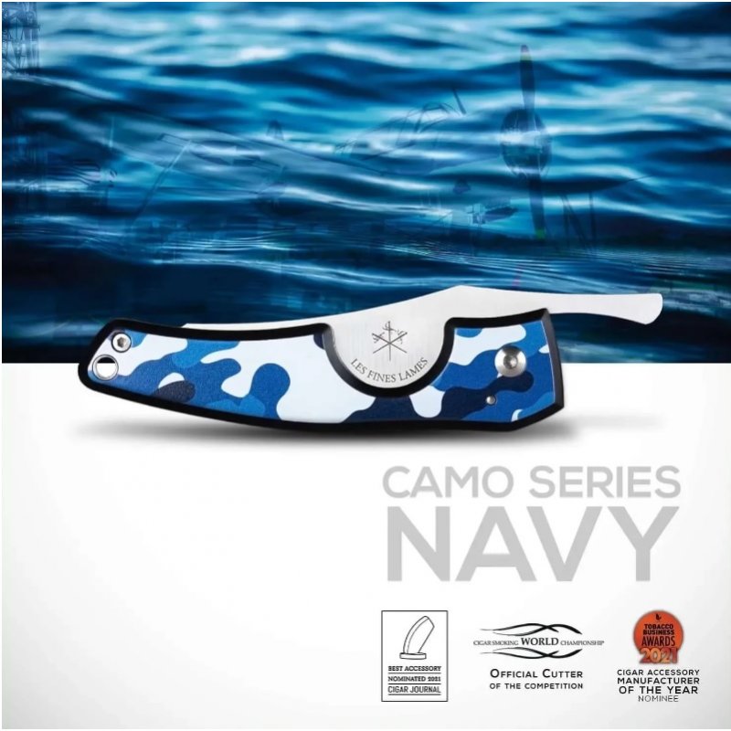 Cutit trabucuri Le Fines Lames Le Petit Camo Navy