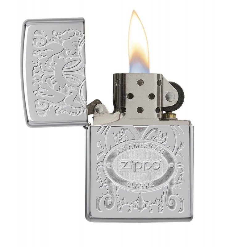 Bricheta Zippo 24751 Crown Stamp High Polish Chrome