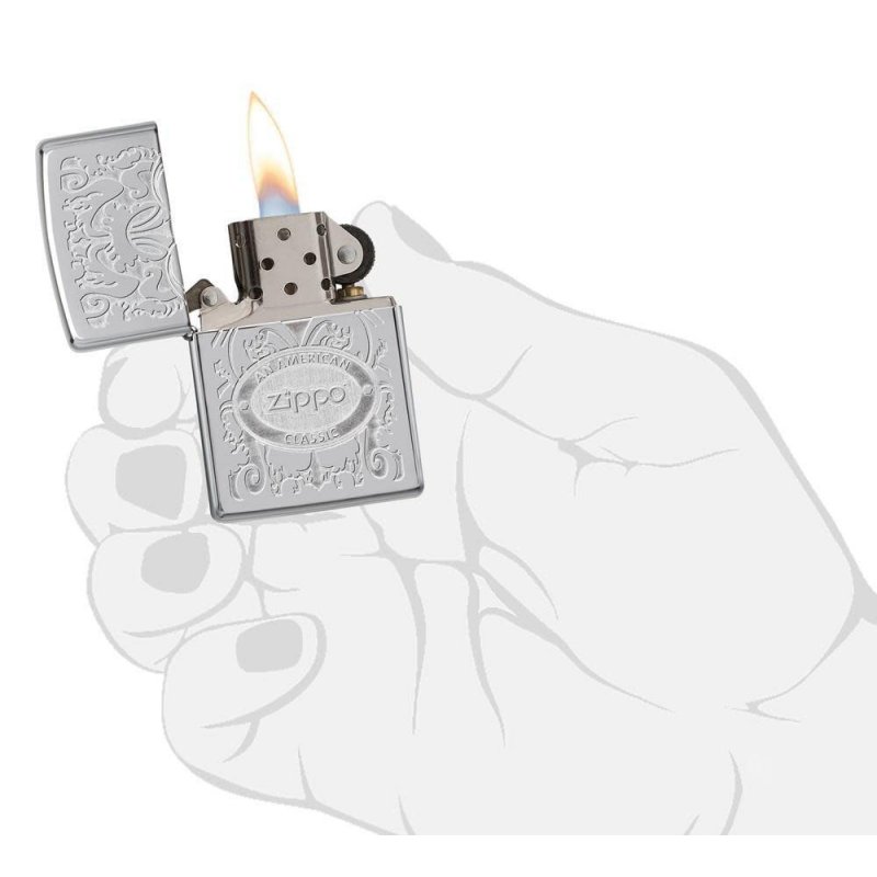 Bricheta Zippo 24751 Crown Stamp High Polish Chrome