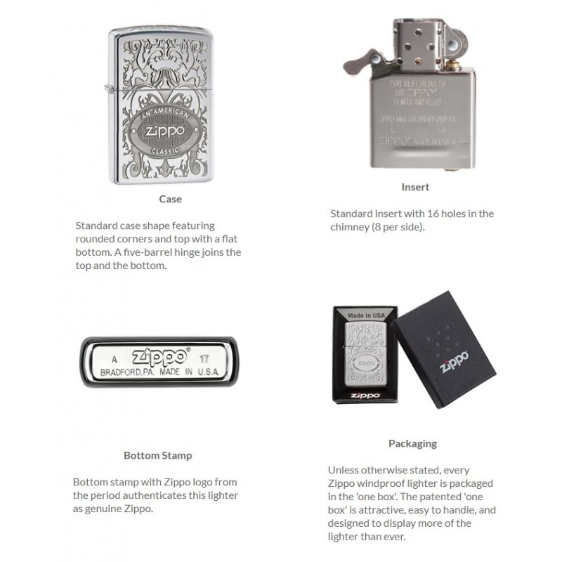 Bricheta Zippo 24751 Crown Stamp High Polish Chrome