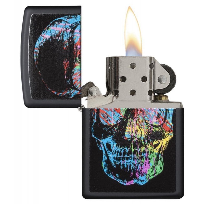Bricheta Zippo 28042 Colorful Skull fumez tigari foi