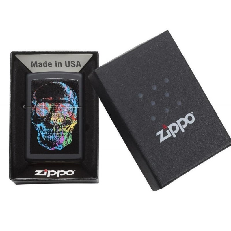 Bricheta Zippo 28042 Colorful Skull fumez tigari foi