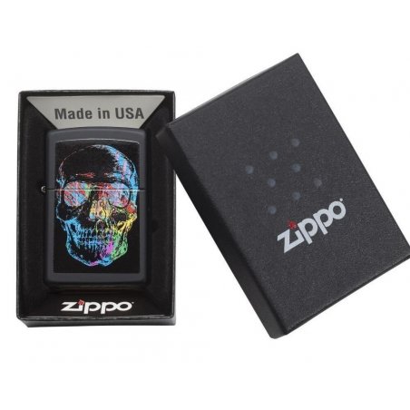 Bricheta Zippo 28042 Colorful Skull fumez tigari foi
