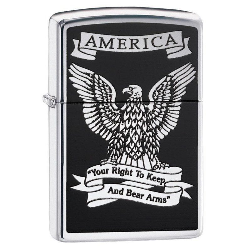 Bricheta Zippo 28290 Eagle Right to Bear Arms