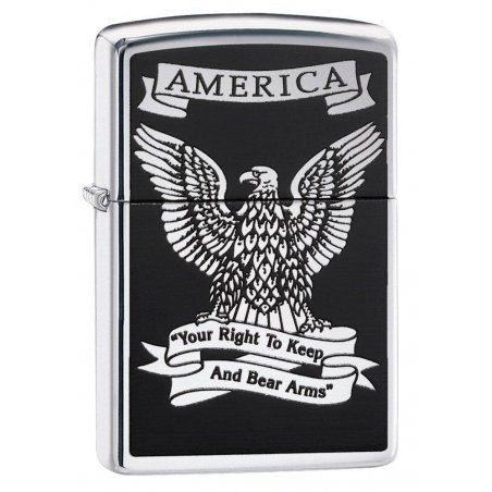 Bricheta Zippo 28290 Eagle Right to Bear Arms