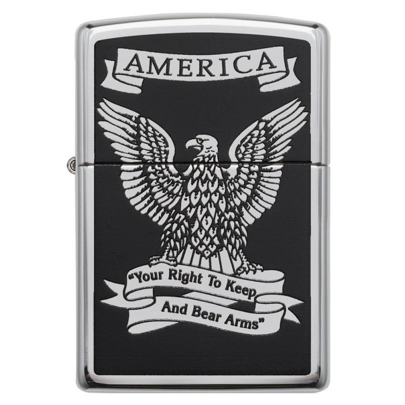 Bricheta Zippo 28290 Eagle Right to Bear Arms