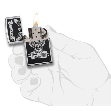 Bricheta Zippo 28290 Eagle Right to Bear Arms