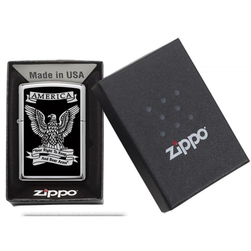 Bricheta Zippo 28290 Eagle Right to Bear Arms