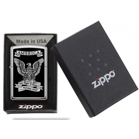 Bricheta Zippo 28290 Eagle Right to Bear Arms