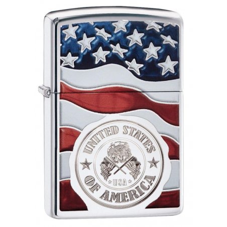Bricheta Zippo 29395 American Stamp on Flag