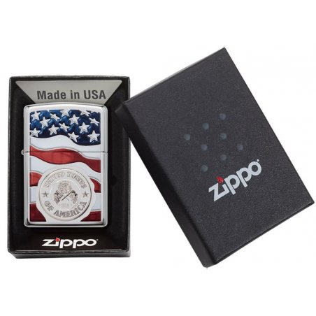 Bricheta Zippo 29395 American Stamp on Flag cumpar zippo