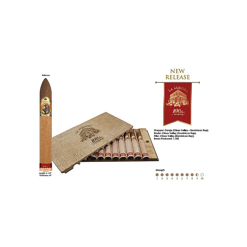 Trabucuri La Aurora 100 Anos Tribute Limited Edition Belicoso (10)