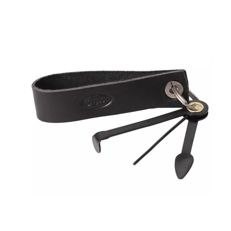 Suport piele pipa si companion metal Chacom Black