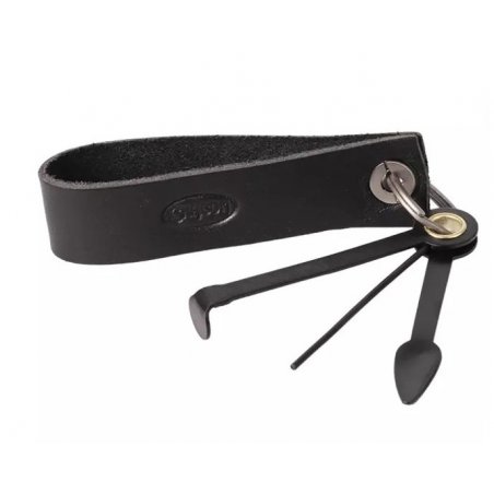 Suport piele pipa si companion metal Chacom Black