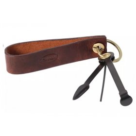 Suport piele pipa si companion metal Chacom Retro Brown