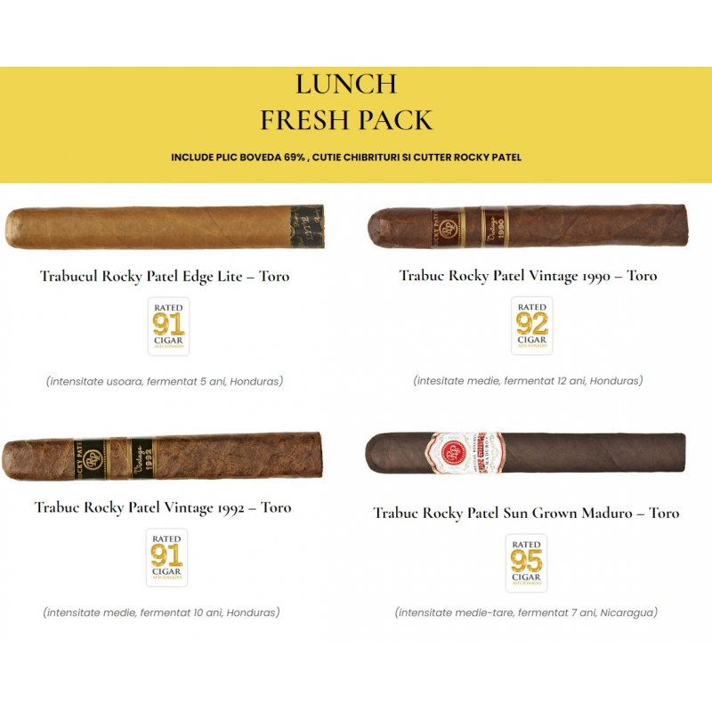 Selectie trabucuri Rocky Patel Lunch Fresh Bag 4 la cel mai bun pret