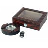 Set umidor trabucuri scrumiera si cutit Andreas Ebony 1158