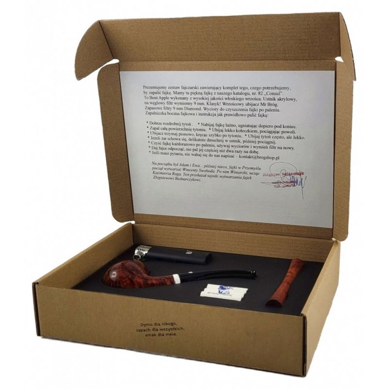 Set pipa Bent Starter Briar Mr. Brog fumez pipa