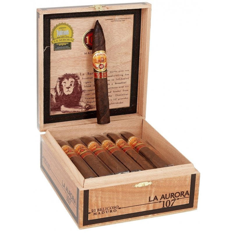 Trabucuri La Aurora 107 Maduro Belicoso 21