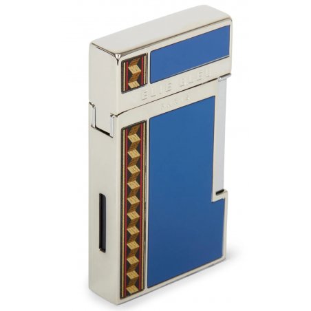 Bricheta Elie Bleu J-14 Blue Lacquer Marquetry Jet Flame EBJ1452