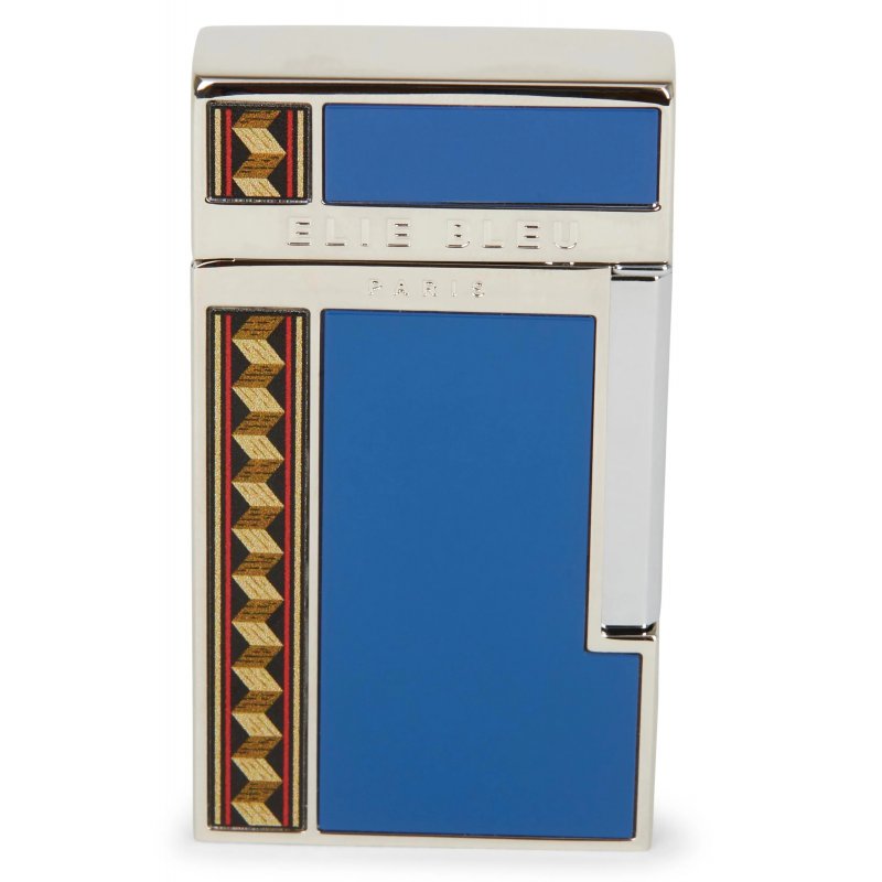 Bricheta Elie Bleu J-14 Blue Lacquer Marquetry Jet Flame EBJ1452