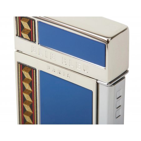 Bricheta Elie Bleu J-14 Blue Lacquer Marquetry Jet Flame EBJ1452