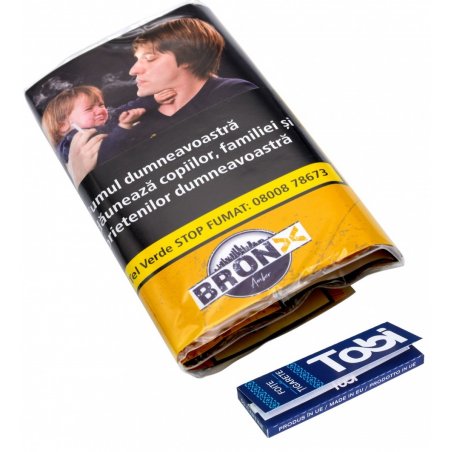 Tutun tigari Bronx Amber (30g) + Foite de rulat
