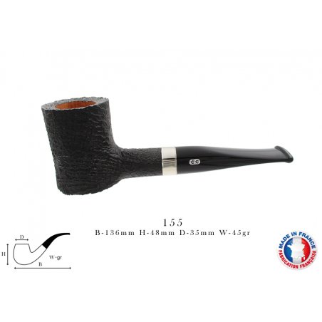 Pipa Chacom L'Essard Sandblasted (155) 9mm fumez pipa