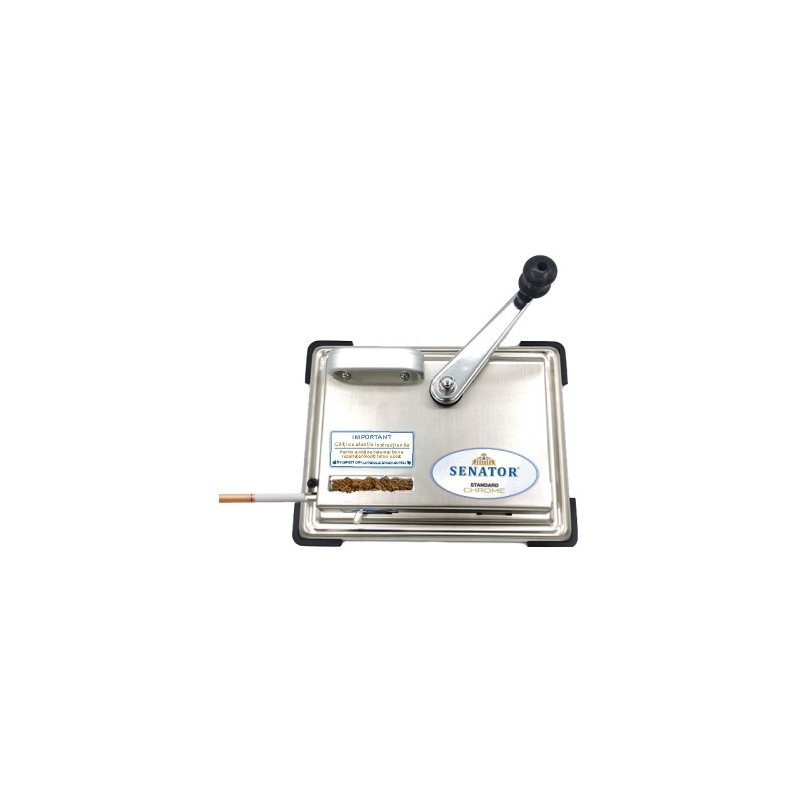 Aparat injectat tuburi tigari cu manivela Senator Standard CHROME (8,0 mm)