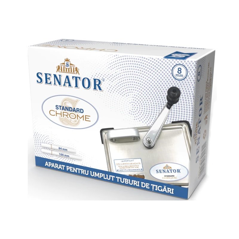Cumpara Aparat injectat tuburi tigari cu manivela Senator Standard Chrome
