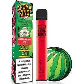 Mini narghilea electronica de unica folosinta Aroma KING Watermelon Ice (700 pufuri) 20 mg