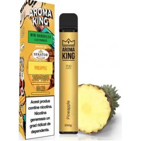 Mini narghilea electronica de unica folosinta Aroma KING - Pineapple (700 pufuri) 20 mg