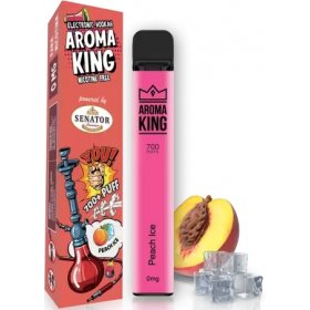 Mini narghilea electronica de unica folosinta AK by Senator Peach Ice (700 pufuri) 0 mg
