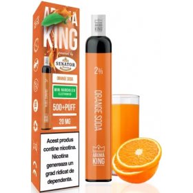 Mini narghilea electronica de unica folosinta AK by Senator Orange Soda (500 pufuri) 20 mg