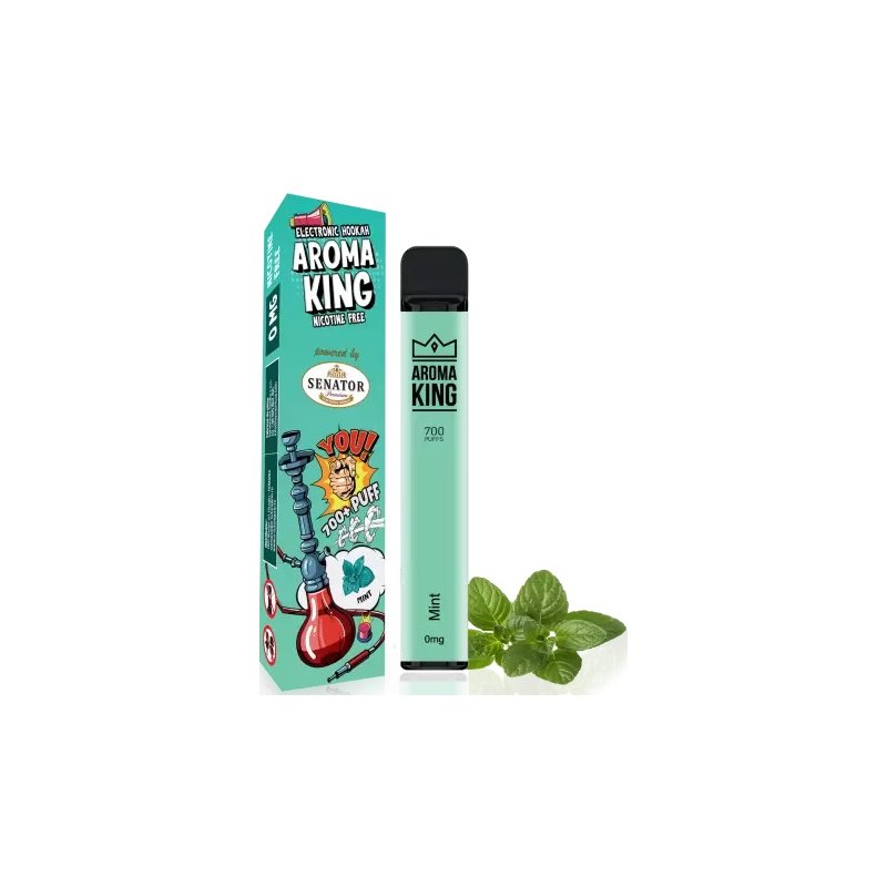 Mini narghilea electronica de unica folosinta AK by Senator Mint (700 pufuri) 0 mg