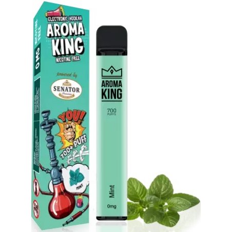 Mini narghilea electronica de unica folosinta AK by Senator Mint (700 pufuri) 0 mg