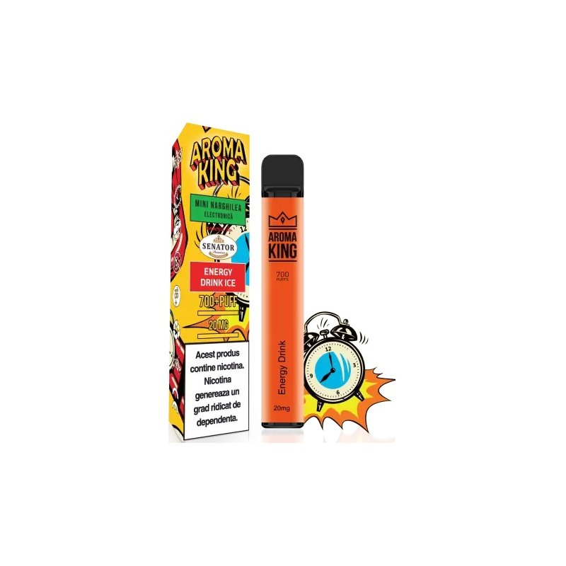 Mini narghilea electronica de unica folosinta AK by Senator Energy Drink ICE (700 pufuri) 20 mg
