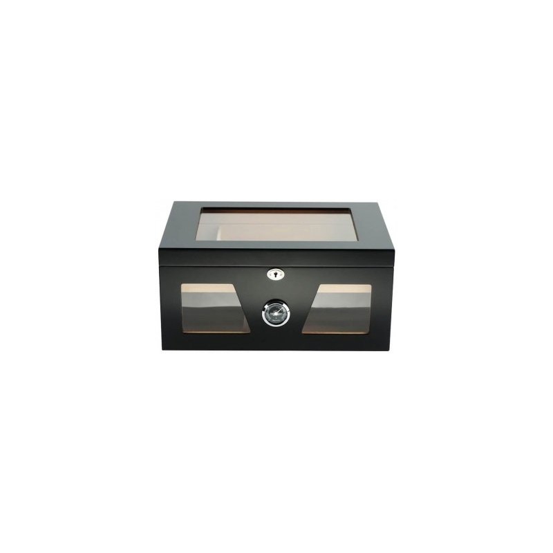 Humidor trabucuri Andreas Glasstop & Window Black 1196 (100 tig.)