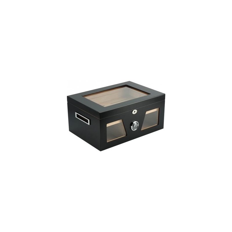 In ce pastrez trabucurile.Cumpar Humidor trabucuri Andreas Glasstop & Window Black 1196 (100 tig.)