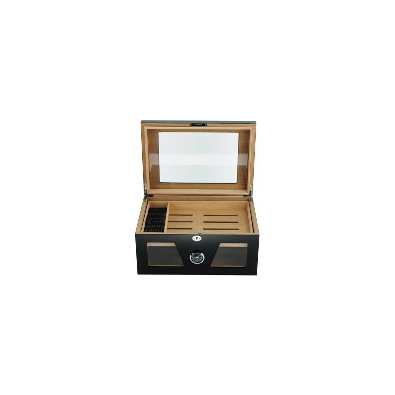 In ce pastrez trabucurile.Cumpar Humidor trabucuri Andreas Glasstop & Window Black 1196 (100 tig.)