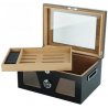In ce pastrez trabucurile.Cumpar Humidor trabucuri Andreas Glasstop & Window Black 1196 (100 tig.)