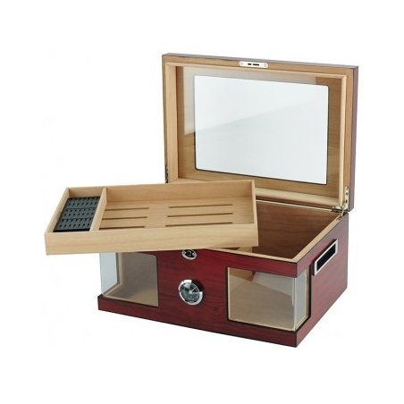 In ce pastrez trabucurile.Cumpar Humidor Andreas Glasstop & Window Brown 1189 (100 tig.)