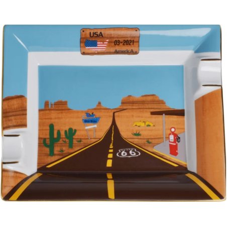 Scrumiera Portelan Ellie Bleu Road 66