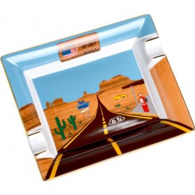 Scrumiera Portelan Ellie Bleu Road 66