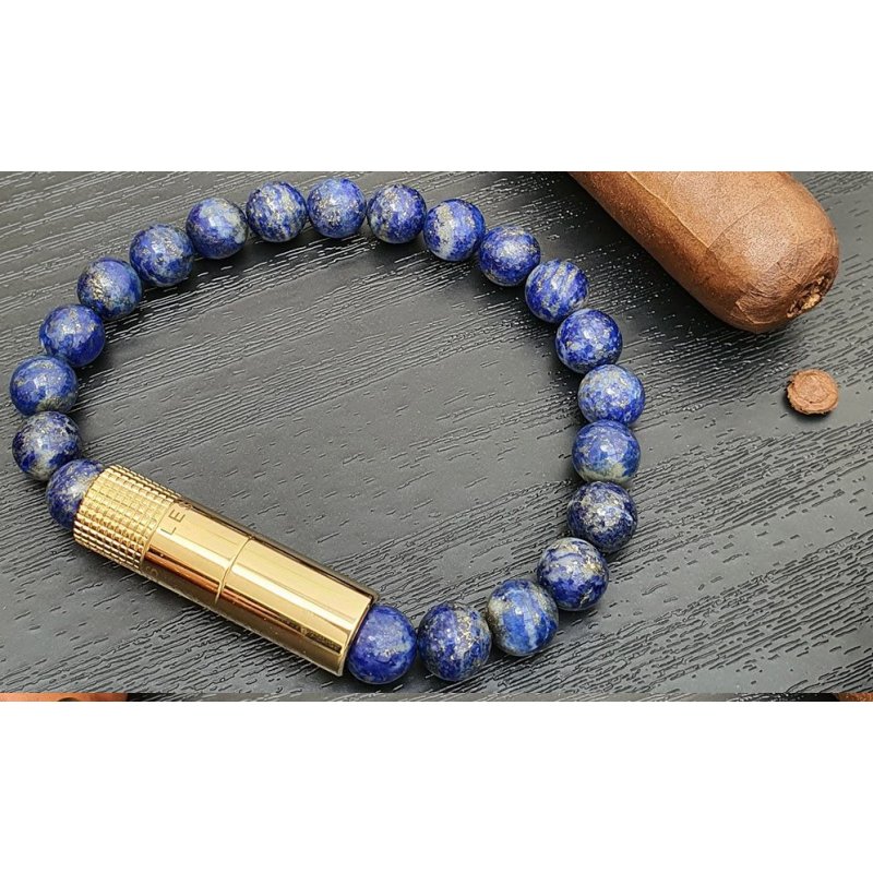 Perforator Trabucuri Punch Bracelet Solo Gold Lapis Lazilu (L)
