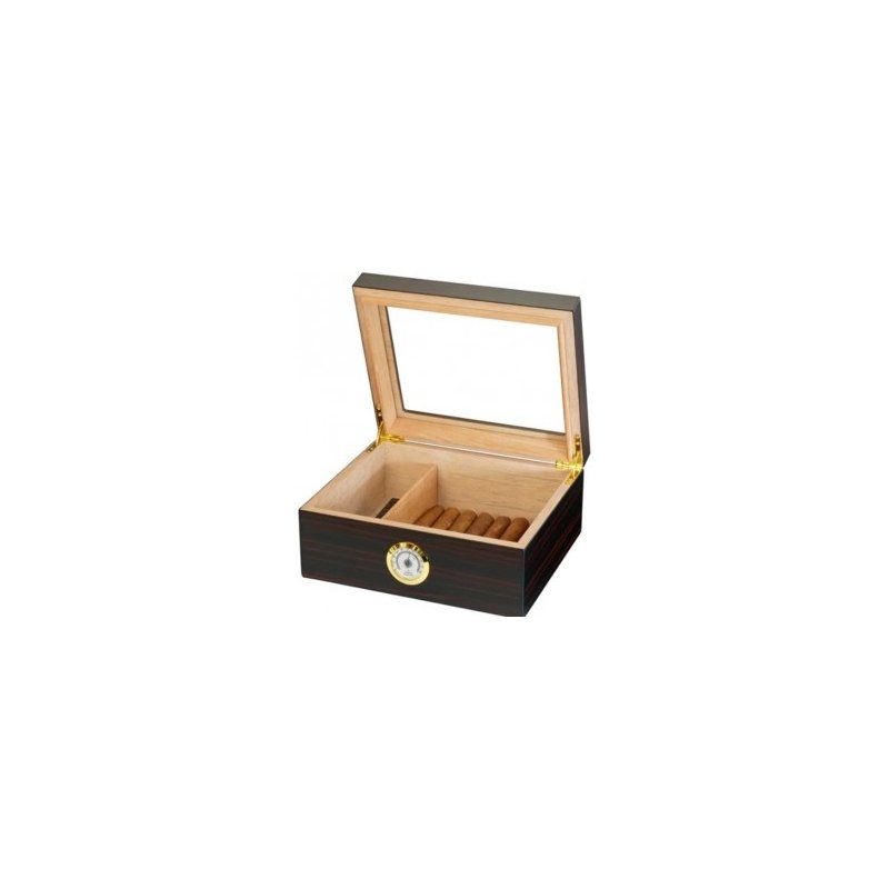In ce pastrez trabucurile.Cumpar Humidor Andreas Glasstop Ebony 1202