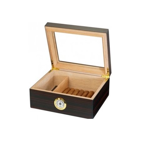 In ce pastrez trabucurile.Cumpar Humidor Andreas Glasstop Ebony 1202