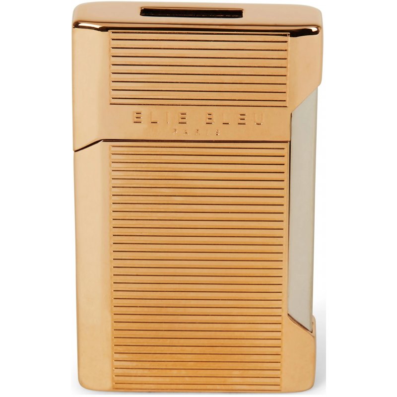 Bricheta Elie Bleu Cigar Jet Flame Lighter Rose Gold Horizontal LineS EBJ1226