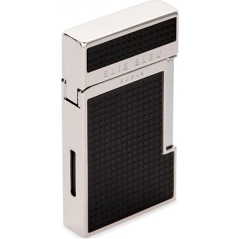 Bricheta Elie Bleu Cigar Jet Flame Black Matte Grid With Cover EBJ1431