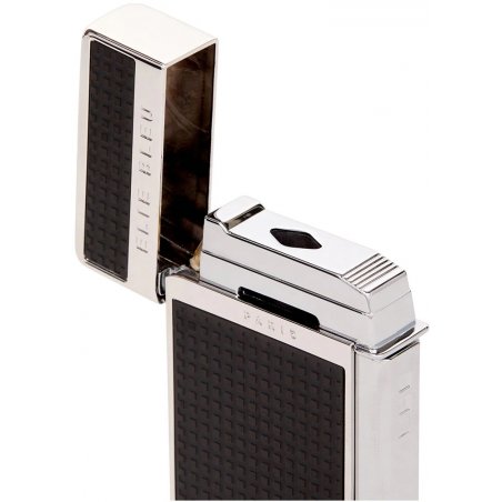 Bricheta Elie Bleu Cigar Jet Flame Black Matte Grid With Cover EBJ1431
